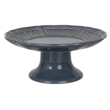 Porta petit four com pé dubai azul - Loja Apolo