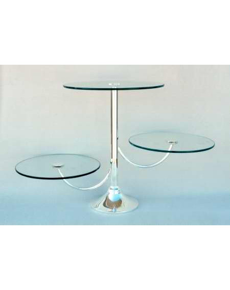 Suporte liso para bolo com 3 pratos Ø35x50 cm de excelente qualidade.