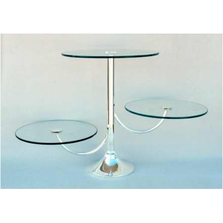 Suporte liso para bolo com 3 pratos Ø35x50 cm de excelente qualidade.