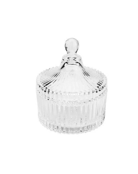 Bomboniere cristal com tampa - Loja Apolo