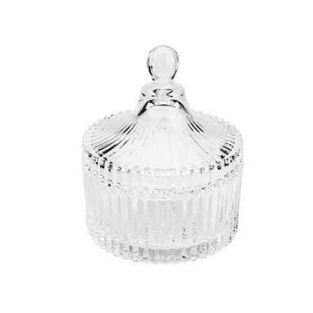 Bomboniere cristal com tampa - Loja Apolo