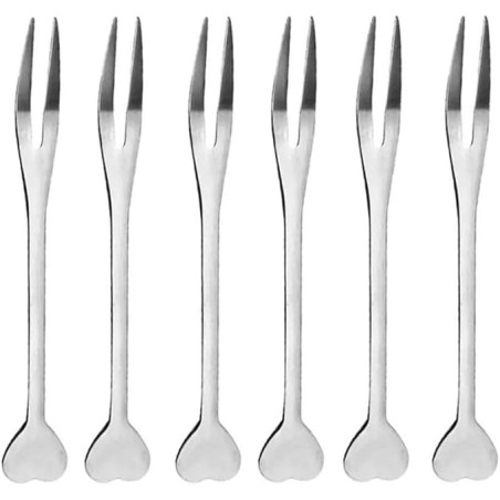 Garfos para petiscos kit com 6 peças inox - Loja Apolo