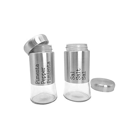 Kit saleiro e pimenteiro 2 pecas - Loja Apolo