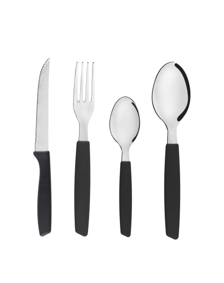 Jogo de talheres color preto 25 pecas - Loja Apolo