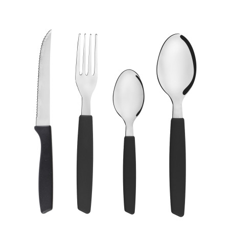 Jogo de talheres color preto 25 pecas - Loja Apolo