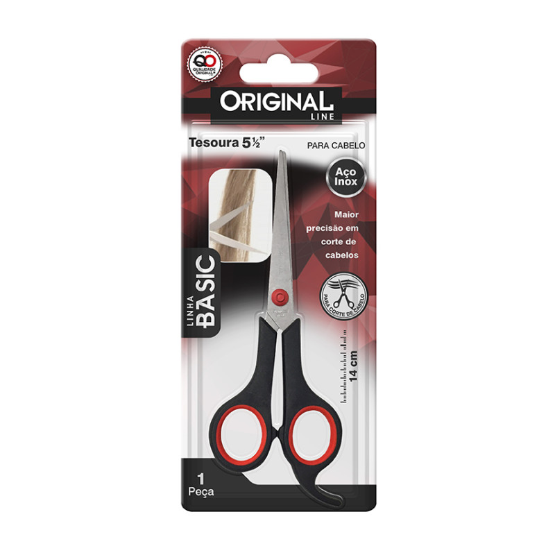 Tesoura 1/2 basic 14 cm - Loja Apolo
