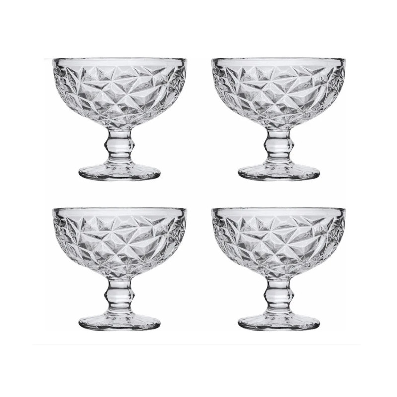 Kit taça de sobremesa 04 peças 300ml - Loja Apolo