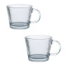 Kit caneca vidro canelado 2 pecas 400 ml - Loja Apolo