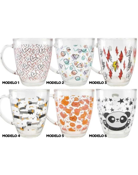 Caneca de vidro 350ml - Loja Apolo