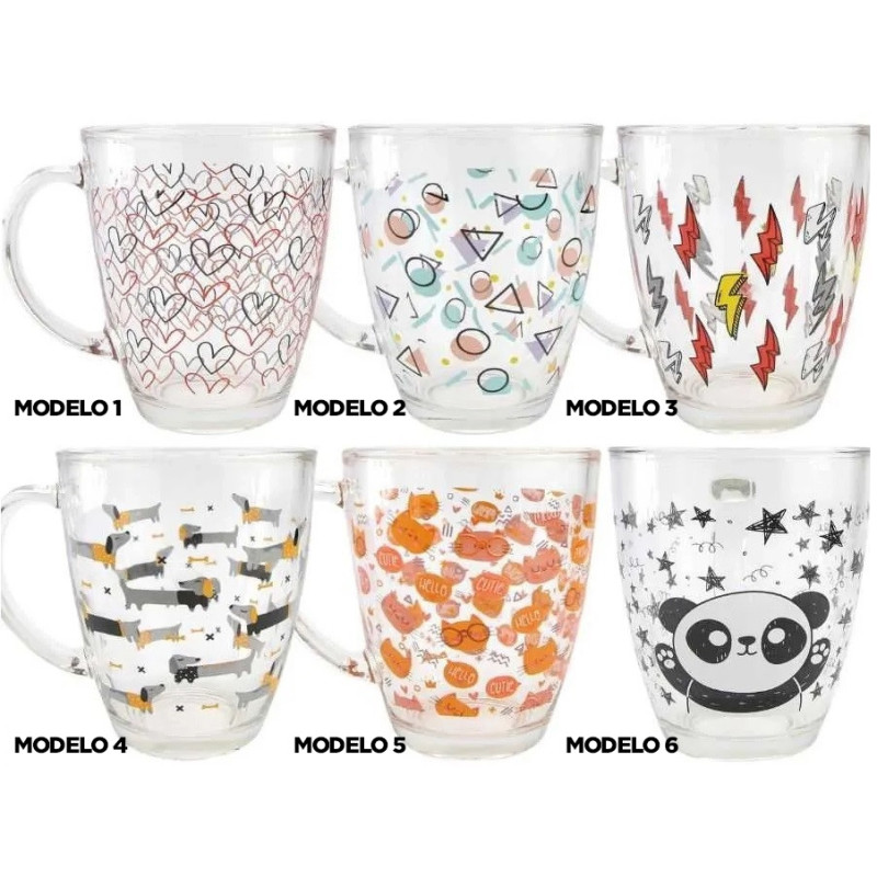 Caneca de vidro 350 ml - Loja Apolo